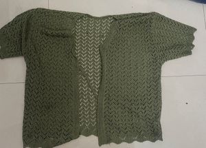 Olive Green Knit Cardigan