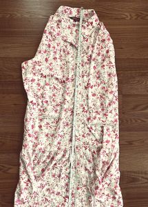 Floral Print Button-Up Midi Dress