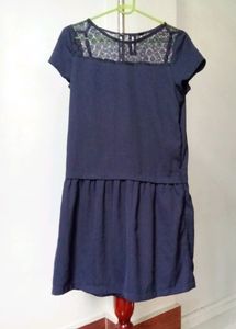 Navy Short Sleeve Dress