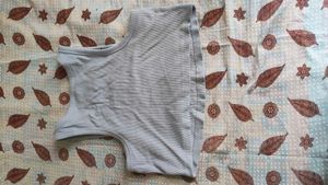 Light Blue Ribbed Crop Top