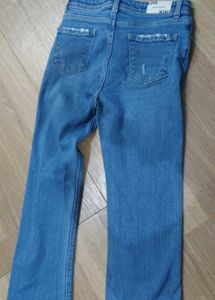 Blue Flare Jeans with Star Detail
