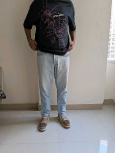 Men's Light Wash Straight Fit Jeans