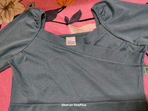 Dream Beauty Fashion Puff Sleeves Fitted Top