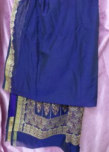 Royal Blue Banarasi Saree