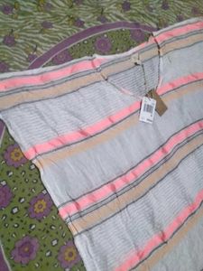 Striped V-Neck Casual Top