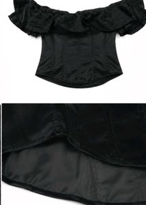 Elegant Black Velvet Corset Top