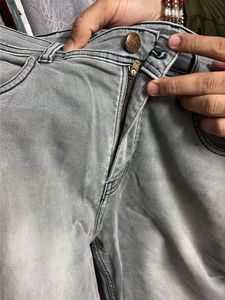 Men's Grey Blue Jeans