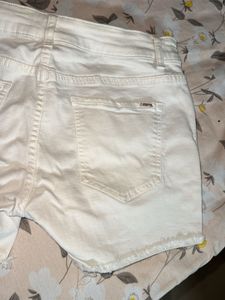 White Denim Shorts