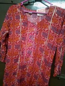 Pink Floral Print Kurta