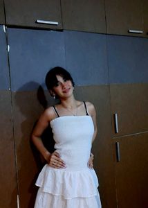 white mini dress