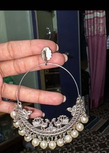 Bohemian Hoop Earrings with Pearls