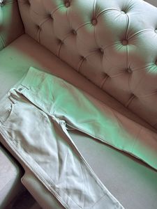Stylish Beige Faux Leather Pants