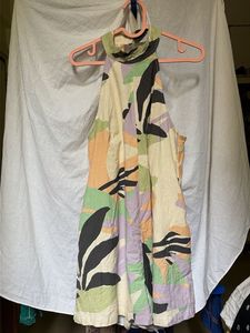 Boho Abstract Print Halter Neck jumpsuit