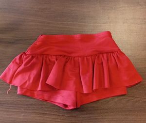 Kids Red Ruffled Swimsuit-(6-8yrs)