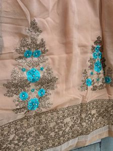 long kurti and garara golden colour