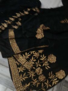 Black Lehenga Choli with Gold Embroidery