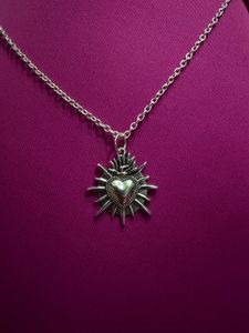 Unique Sacred Heart Pendant Necklace
