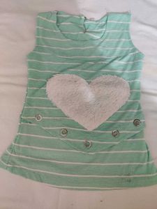 Cute Striped Heart Dress