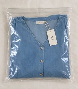 Denim Button-Down Maxi Dress