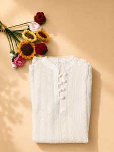 Elegant White Chikankari Short Kurti