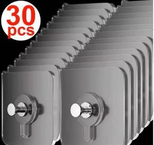 30 Pcs Adhesive Wall Hooks