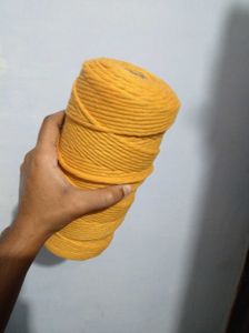 Mustard 3mm Cotton macrame cord singleply