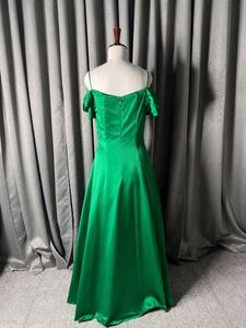 Elegant Off-Shoulder Green Gown