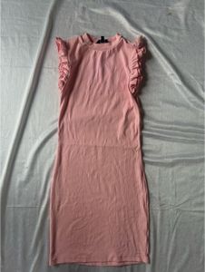 Cute Pink Ruffle Sleeve dress