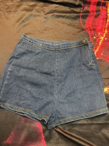 Denim High-Waisted Shorts