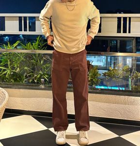 H&amp;M Oversized Beige Crewneck Sweatshirt