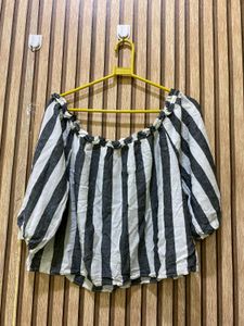 Striped Off-Shoulder Top