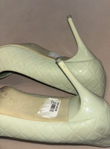 Light Green Quilted Stilettos