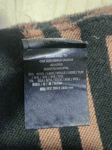 Fendi Authentic Brown and Black Logo Scarf
