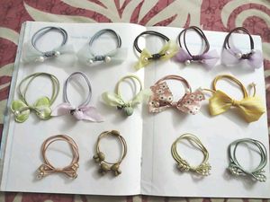 55.Cute Bow Hair Ties combo of 14