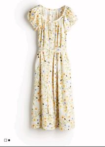 H&amp;m Floral Print Midi Dress