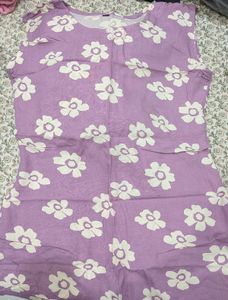 Purple Floral Mini Dress