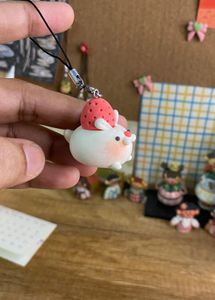 Cute Kawaii Strawberry bunny Charm