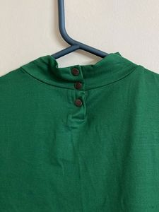 Green Mock Neck T-Shirt