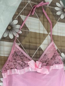 Pink Babydoll Lace Chemise