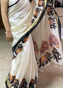 Elegant Saree with Elephant Motif