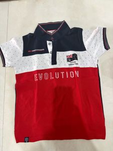2 Kids Polo Shirts - Red &amp; Blue