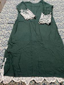Elegant Green Embroidered Kurta