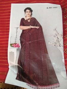Beautiful Stone Designer Red Saree