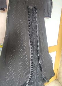 Elegant Black Sequined Ethnic Gown