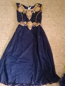 Gown Navy Blue Color For 8-10years