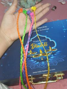 Colorful Braided Hair Extensions with Clips