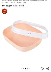 Pink Cat Litter Box with Scoop