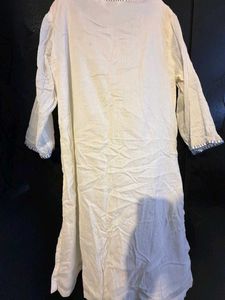 Biba Embroidered White Kurta