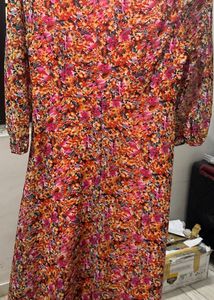 Vibrant Floral Print Maxi Dress