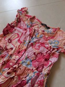 Floral Print Button-Up Dress